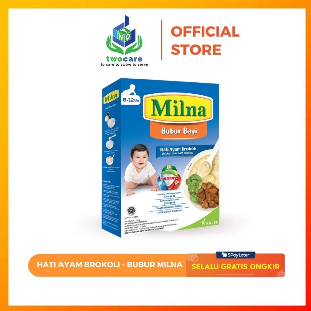 Milna Bubur Reguler 8+ Bulan Hati Ayam Brokoli 120gr