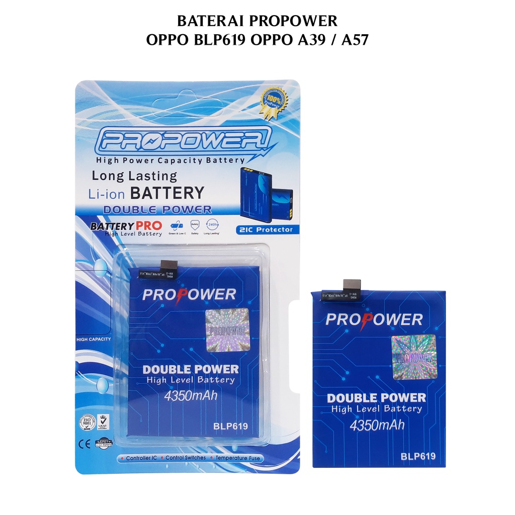 BATERAI PROPOWER BATERAI ORI 100 OPPO BLP619 OPPO A39 A57