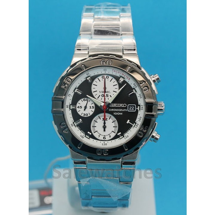 Seiko Quartz SND685P1 Chronograph Black-White Dial | Jam Pria SND685