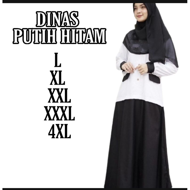 BAJU GAMIS SERAGAM DINAS PNS HITAM PUTIH TOYOBO LD 120 TERBARU KEKINIAN 2021