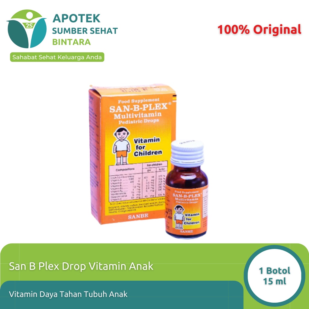 Jual San B Plex Drop Vitamin Anak 1 Botol 15 Ml | Shopee Indonesia