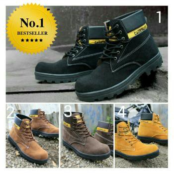 Asli original   Sepatu caterpillar Boots safety keren kuat standar internasional