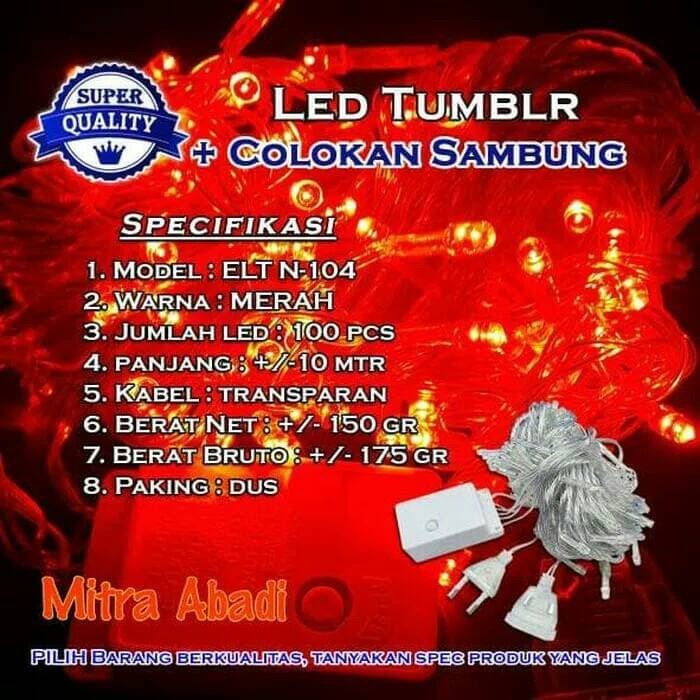 Lampu Natal Hias LED Tumblr 100 led