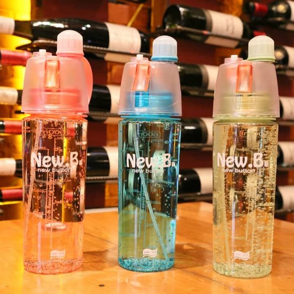 BOTOL MINUM SPRAY 600ML ANTI BOCOR/ BOTLE SPRAY SPORT WATER BPA FREE