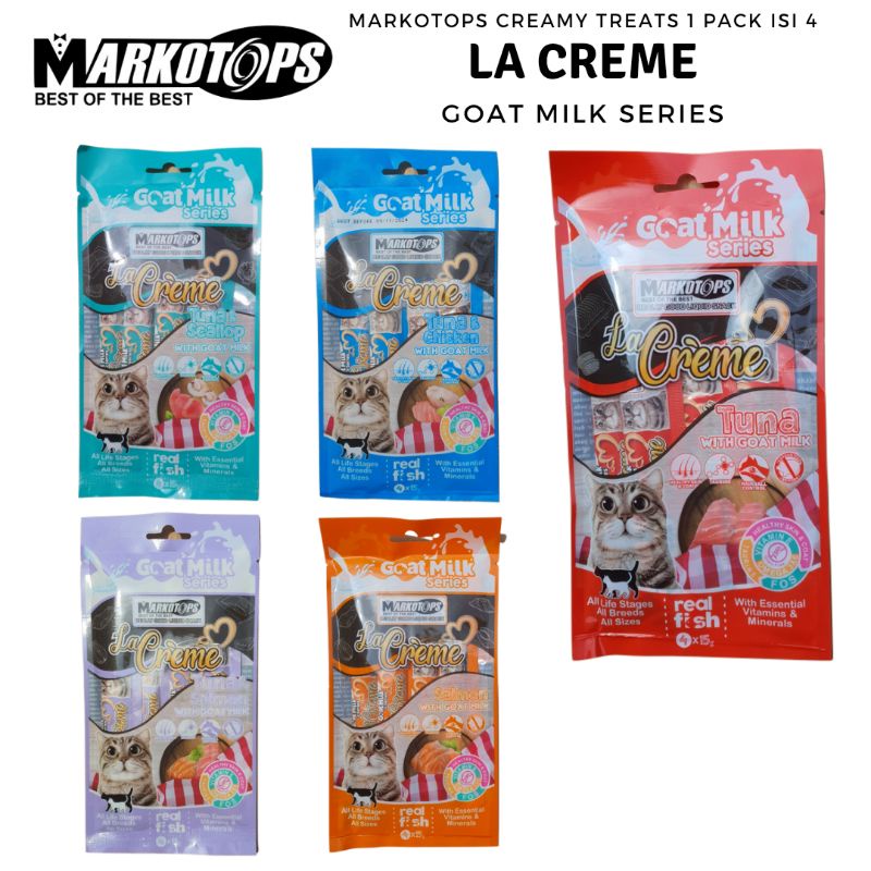 Markotops La Creme - Cemilan Snack Treats Liquid Creamy Markotop Makanan Kucing