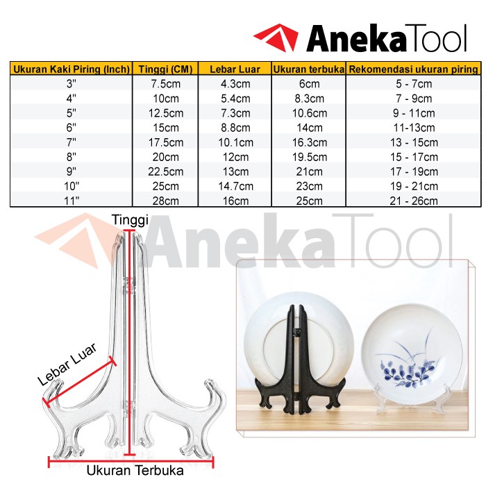 AnekaTool Kaki Frame Segitiga Plastik Photo Ukuran 3-10 inch