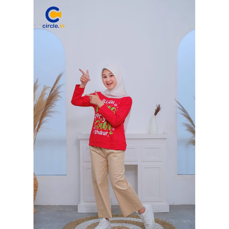 Setelan anak Sweatshirt Wit Cullotes by Circle.in