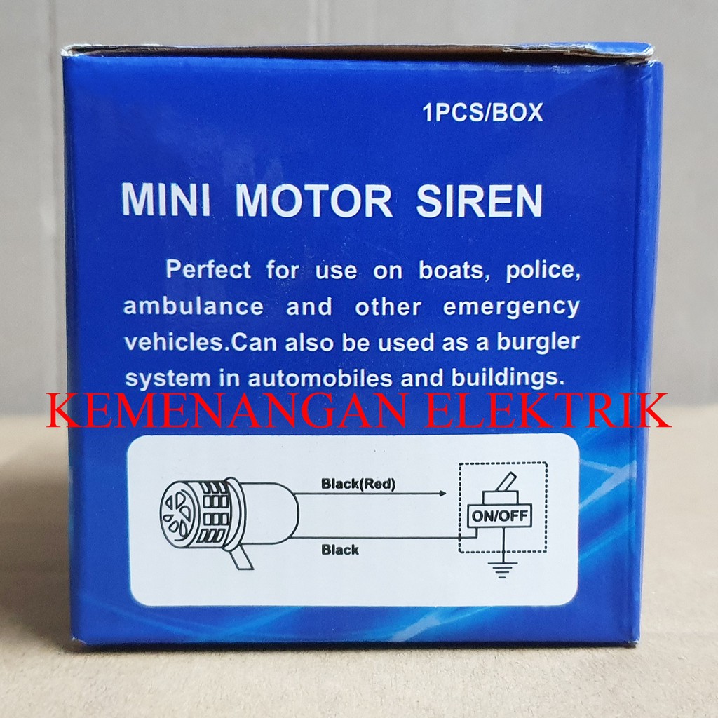 FORT MINI MOTOR SIREN MS-190 DC 12V 12 V 12 VOLT / BABY MINI SIRENE / MINI HORN / SIRENE MOTOR SOUND