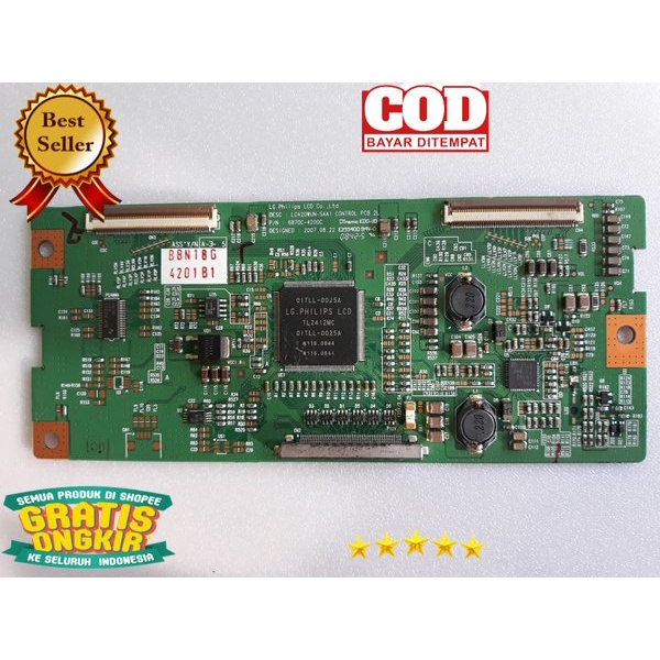 TCON TICON-BOARD LOGIC DESC LC420WUN-SAA1 PN 6870C-4200C TV LCD LG PHILIPS PANASONIC