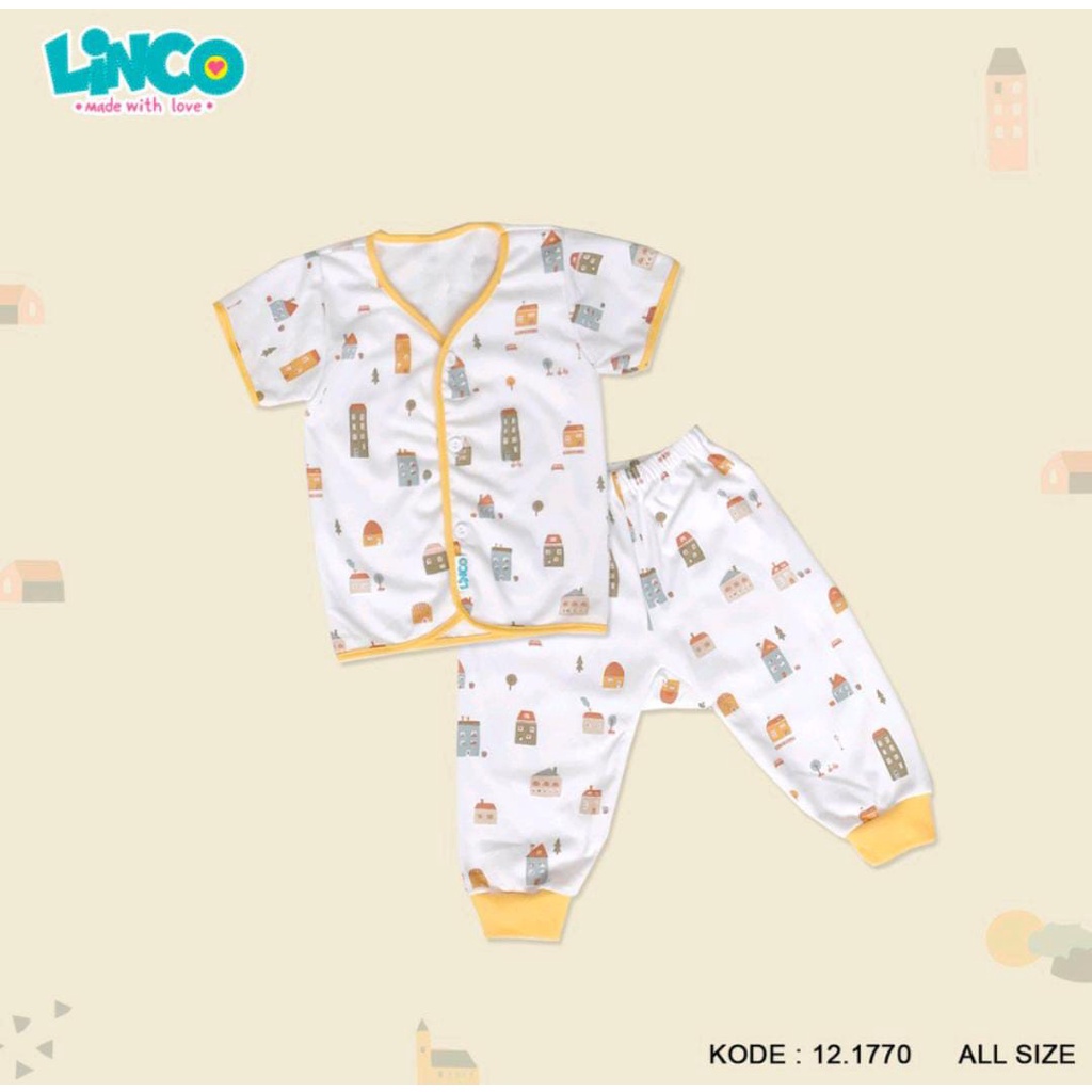 LINCO SETELAN BAYI MOTIF CUTE HOUSE / SETELAN BAYI