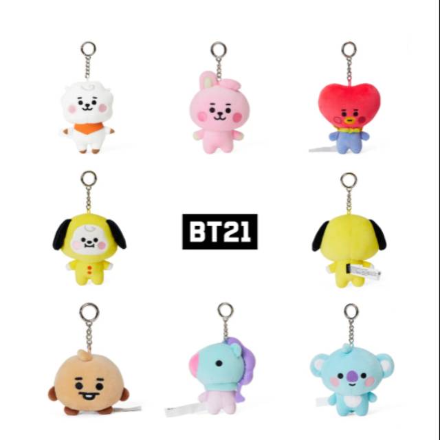 READY STOCK BT21 BABY BAG CHARM (11 CM) OFFICIAL LINE FRIENDS - BAGCHARM - TATA CHIMMY RJ
