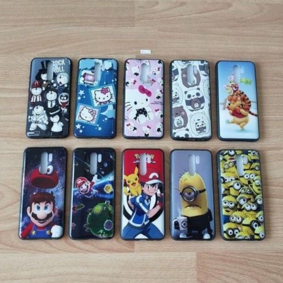 Jual Case Xiaomi redmi 9 Fuze Gambar Doraemon Hello Kitty Panda Winnie