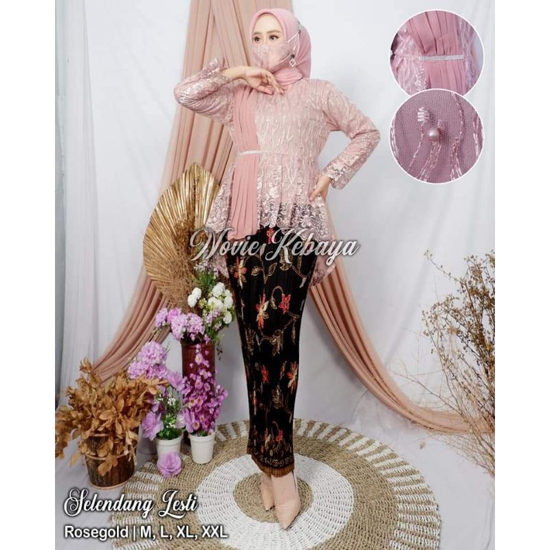 SETELAN KEBAYA AURORA SELENDANG SERUTY/KEBAYA TERLARIS/KEBAYA TERMURAH