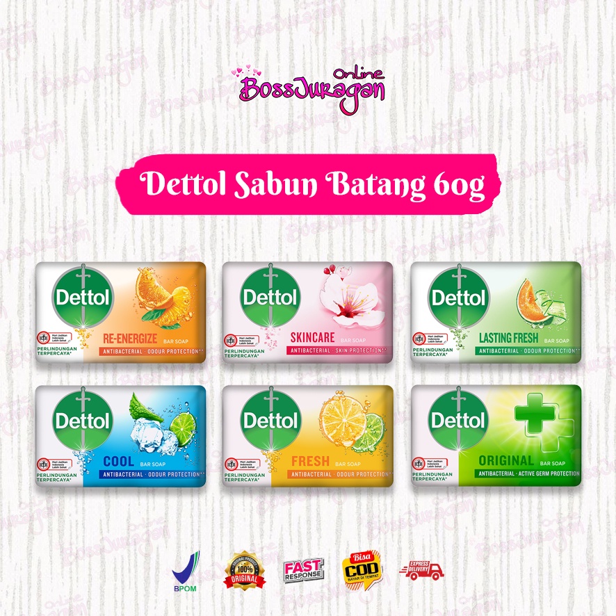 (BOSS) (60gr) Dettol sabun batang | bar soap 60gram