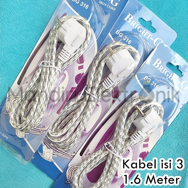 Kabel Setrika isi 3 Kabel Bright G SNI - Kabel Setrika Arde isi 3 BG316 BG-316 SNI