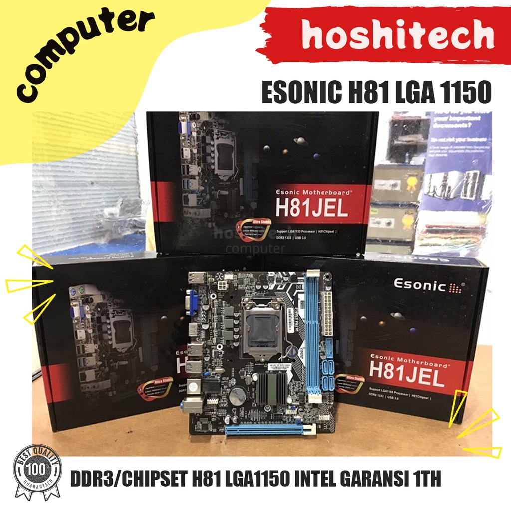 MOTHERBOARD H81 VARRO AMTRON ESONIC POWERMAX INTEL LGA1150 DDR3/USB 3.0 GARANSI 1TH