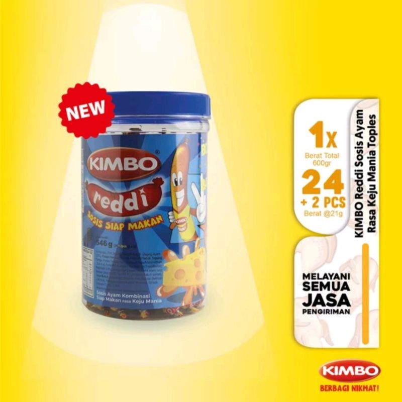 kimbo reddi sosis ayam rasa keju mania toples