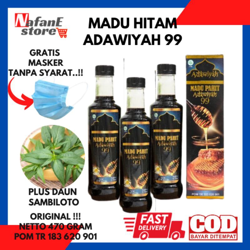 

MADU HITAM PAHIT PLUS DAUN SAMBILOTO BERKHASIAT MADU ADAWIYAH 99 ORGINAL