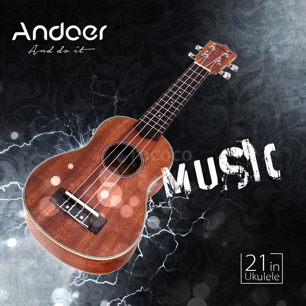 Andoer Electric Guitar - Andoer 21 Compact Ukelele Ukulele Hawaiian Mahogany Aquila Rosewood Fretboard Bridge Soprano Shopee Indonesia