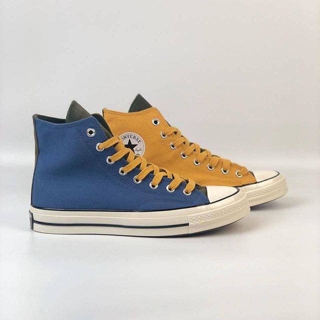 blue yellow converse
