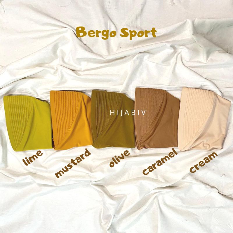HIJAB SPORT BERGO INSTAN JERSEY | JILBAB OLAHRAGA | KERUDUNG SEKOLAH