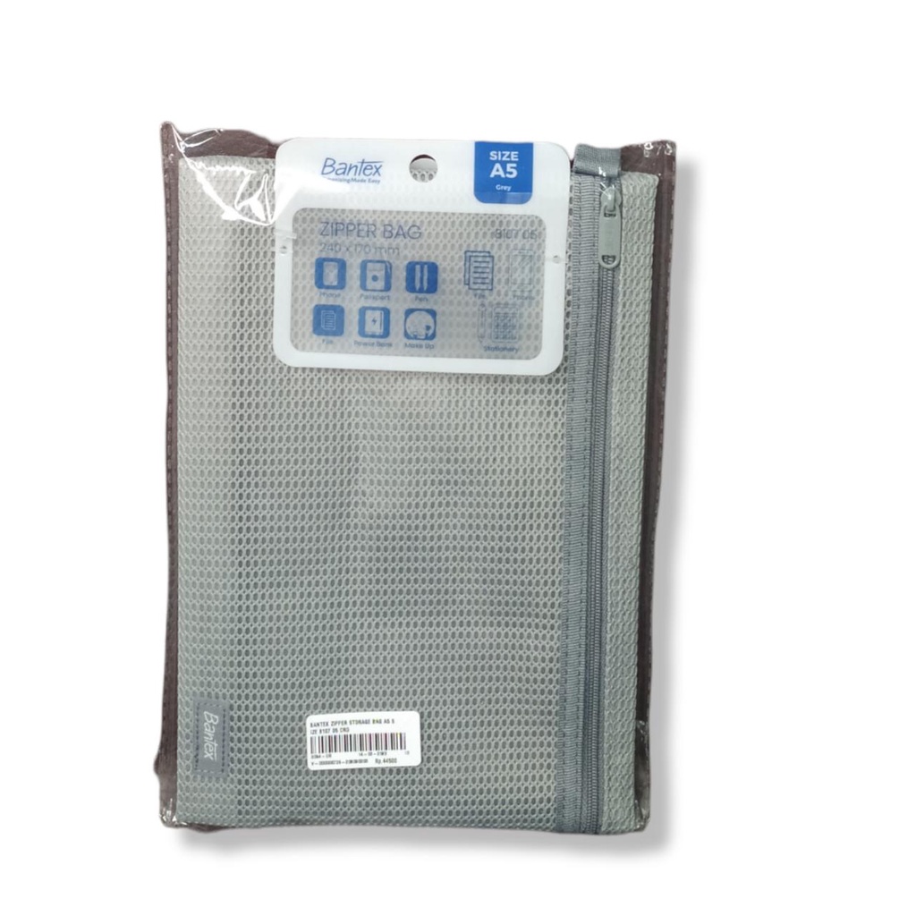 

Gramedia Medan - BANTEX ZIPPER STORAGE BAG A5 SIZE 8107 05 CRD