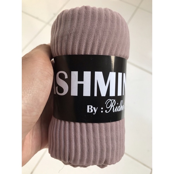 Hijab Pasmina plisket premium / Pasmina Plisket lidi / Pasmina pleated shawl / Pashmina plisket Tanpa Garis Tengah-Nude A - full