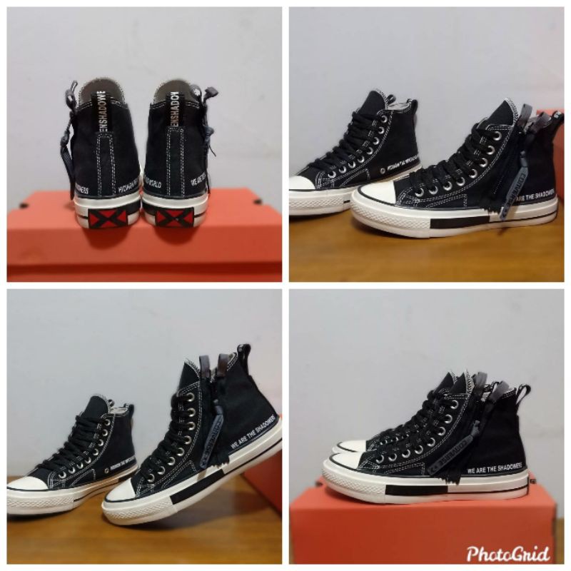 Converse allstar Zipper x ENSHADOWER blackwhite High Cod bayar di tempat conversepremiumquality