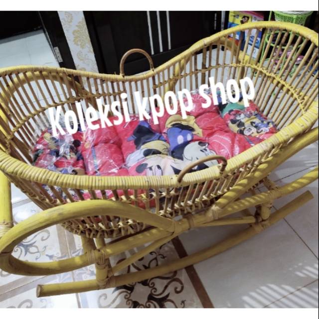 Ayunan model perahu, ayunan rotan khusus anak, ayunan bayi