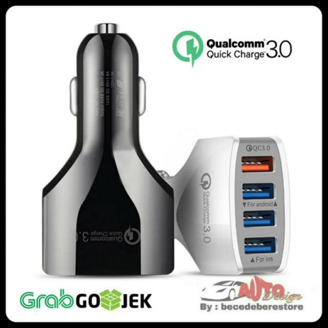 Qualcomm 3.0 - Charger Mobil - Car Charger - Quick Charge - 4 USB