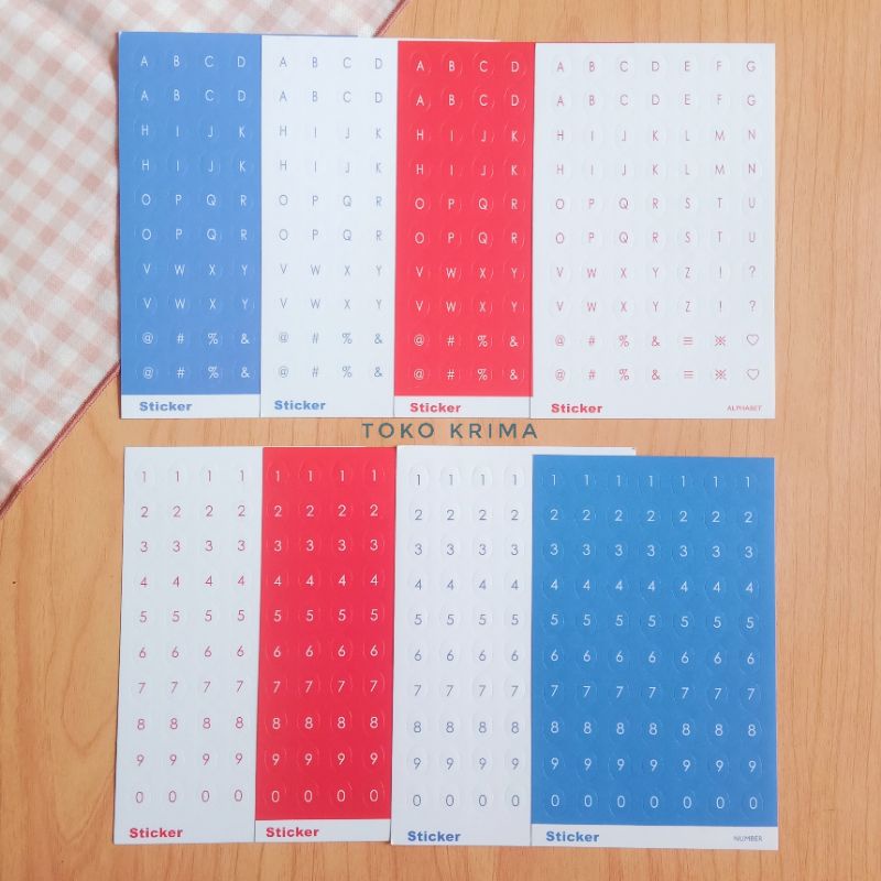 

Sticker Alphabet Number Stiker Huruf Alfabet Angka Lonjong Thin
