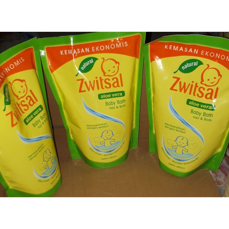 (PROMO) ZWITZAL 2 IN 1 HAIR &amp; BODY REFIL 450ML (ALOE VERA)