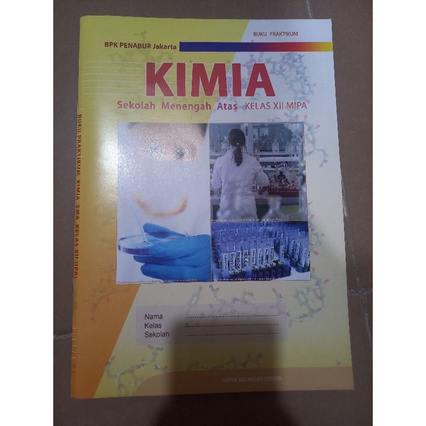 buku Kimia SMA kelas 12 / XII BPK Penabur Jakarta