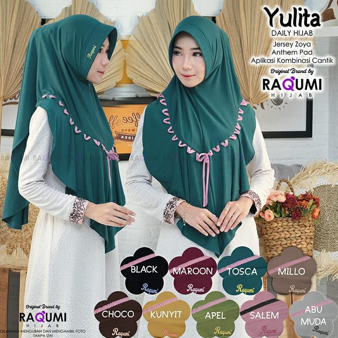 JILBAB YULITA JERSEY ORI RAQUMI HIJAB TERBARU AGUSTUS