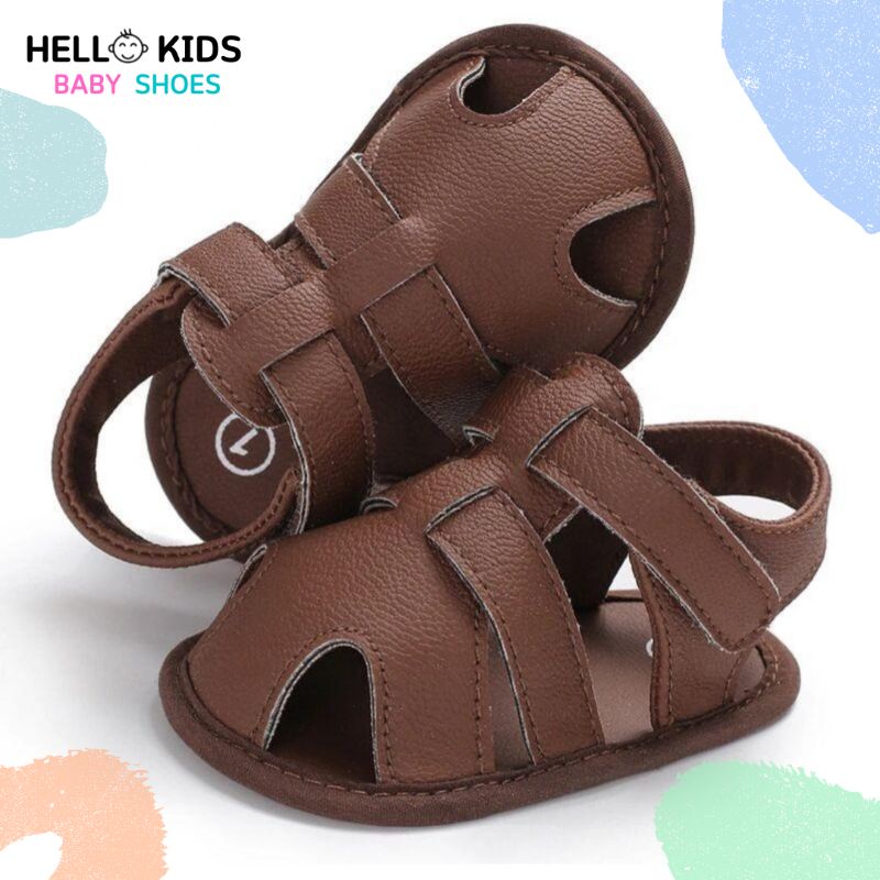 Sendal Bayi Prewalker Anak Laki Laki Perempuan Umur 0 6 12 14 Bulan Baby Shoes Prewalker Sneaker Anak Laki Laki Umur 1 Tahun Cokelat HK003