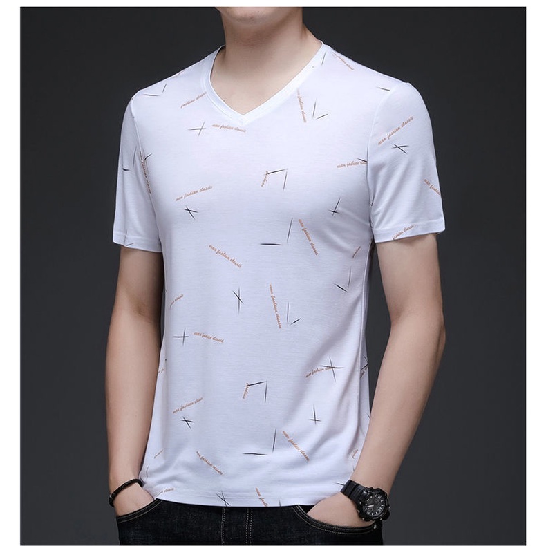 Baju Kaos Lengan Pendek V-Neck Pria Kayser Classic T-Shirt Keren