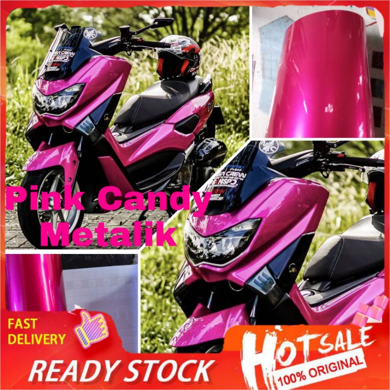 Skotlet Pink Candy Stiker Skotlet Metalik Skotlet Pink Magenta Glossy