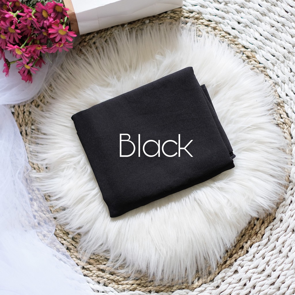 PASHMINA SQUARE CERUTY 180x75CM/PASHMINA BELLA SQUARE-BlackSQUARE