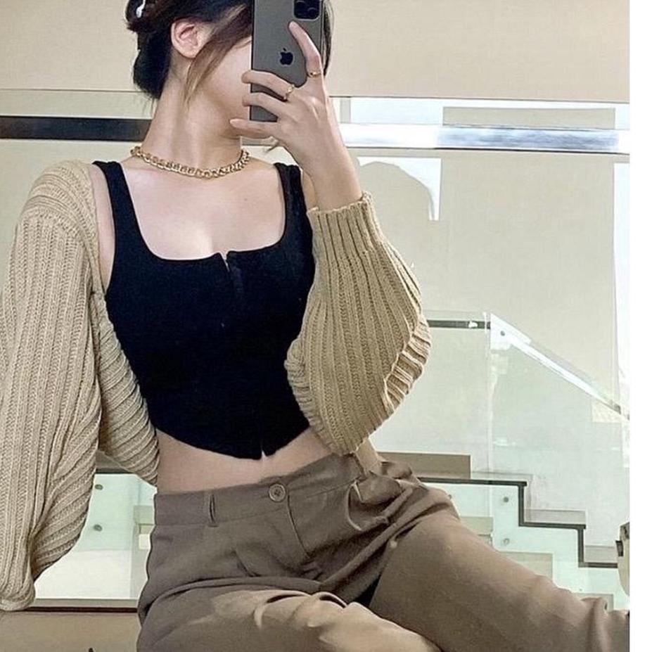 Bagus Dipakai.. LIAM OVERSIZE CROP CARDIGAN/Bolero Rajut Wanita Liam Oversize Crop