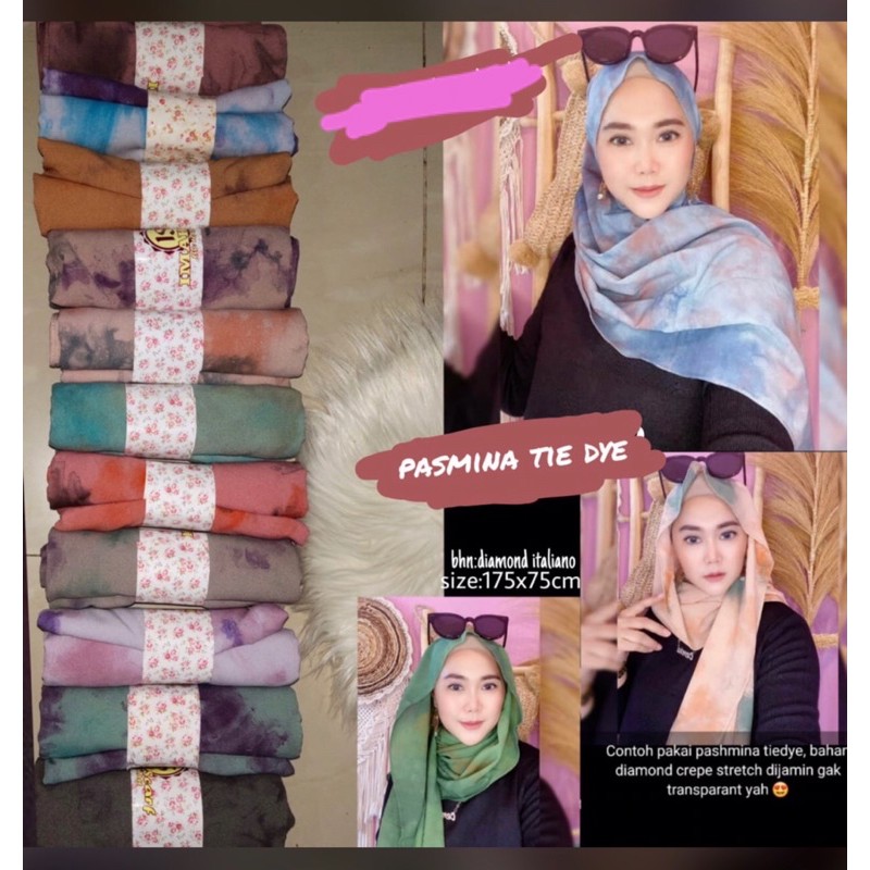 Pasmina Tiedye Imah Bahan diamond italiano