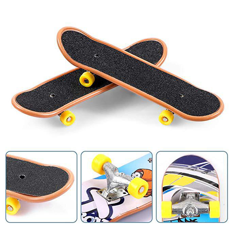 1 Set Mainan Skateboard Jari Mini Bahan Plastik Untuk Edukasi Anak