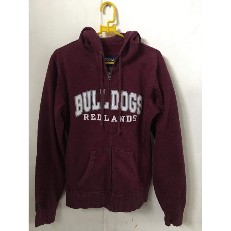 hoodie maroon brand jansport original preloved(bekas)