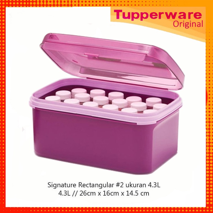 Tupperware Signature Rectangular #2 ukuran 4.3L