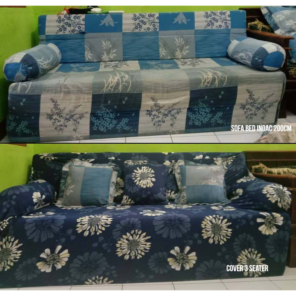 Sarung Sofa Bed Inoac , Cover Sofa Bed Inoac Pelindung dan Memperantik Sofa Bed Bonus Sarung Bantal