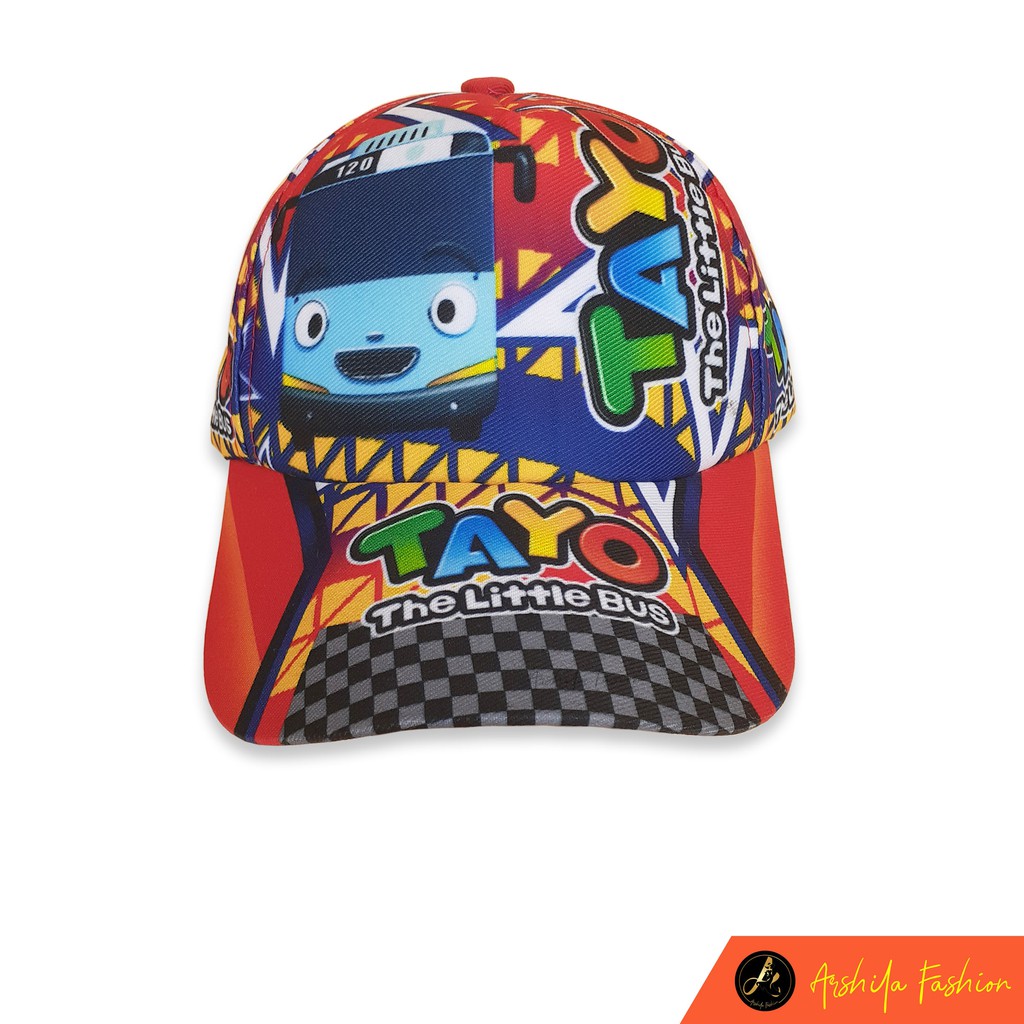 Topi Anak Sablon Karakter / Topi Anak Karakter HERO / Arshila_fashion-Sablon Tayo