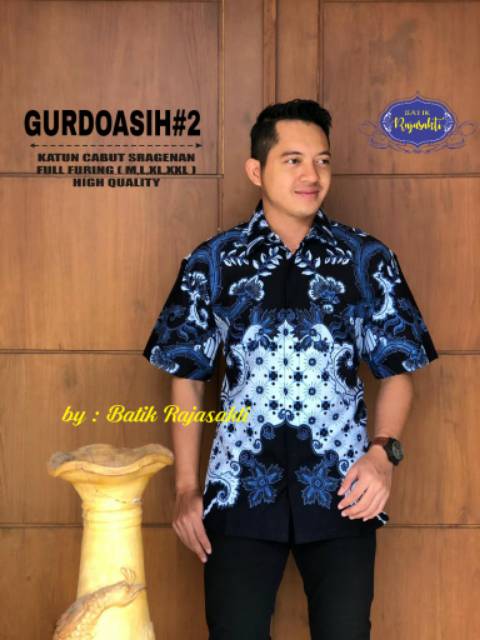 Batik Solo GURDOASIH SAKTI Kemeja Pria Katun Halus Sragenan Full Furing