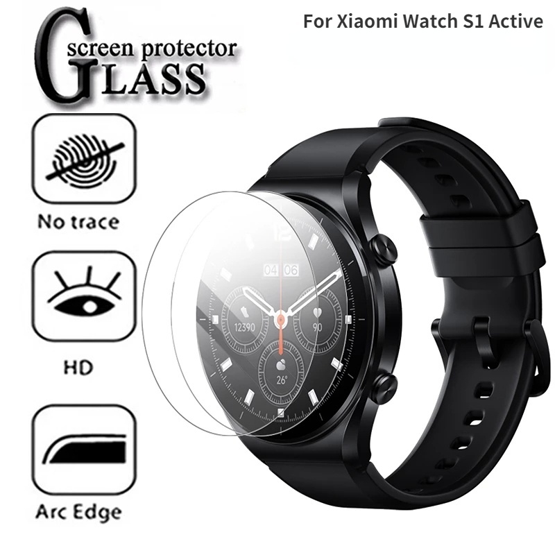 Pelindung Layar Tempered Glass HD Transparan Anti Gores Untuk Xiaomi Watch S1 Active