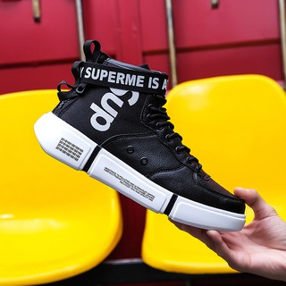 Ins Sepatu  Pria  Fashion  Sneakers  Kasual High Top Shopee 