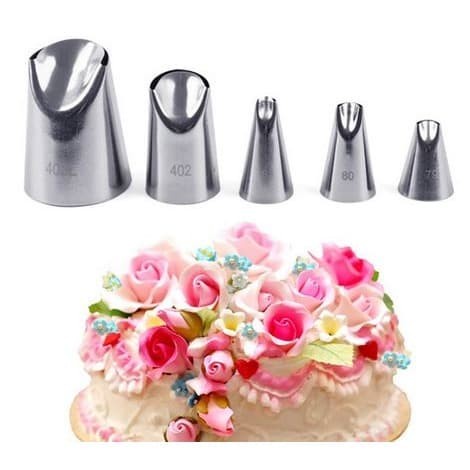 Petal Icing Piping Nozzles #79-81#402#402L (5pcs)