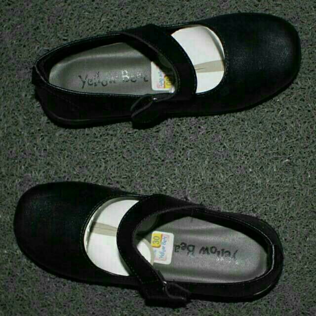 Sepatu Flat Anak 31 DAN 32 BELI SATU GRATIS SATU SEPATU SEKOLAH ANAK ANAK PEREMPUAN FULLBLACK HITAM